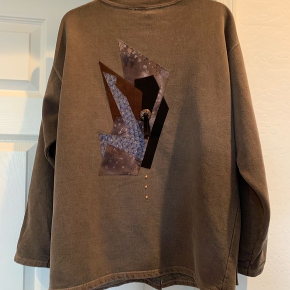 Nu Views size medium fleece lined cardigan art to wear western - Picture 6 of 8
